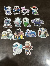 Paquete de pegatinas Undertale calcomanía de vinilo para casco de computadora portátil teléfono equipaje 14 piezas