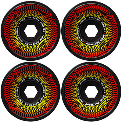 Spitfire Skateboard Wheels 62mm 80HD Superwides Black Soft Cruiser