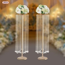 Large Gold Crystal Vases Centerpieces Flower Stand Wedding Centerpieces Decor