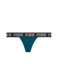 Victoria's Secret PINK Logo Thong Panty Dark Teal