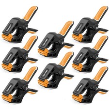 TOLESA Heavy Duty 4 Inch Spring Clamps, 8 Pcs Large Wood Clamps, 30Lbs Power