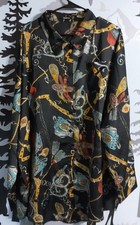 New-Woman’s Boohoo Long Sleeve/button Up Long Tunic Top.designer Look.sz 18