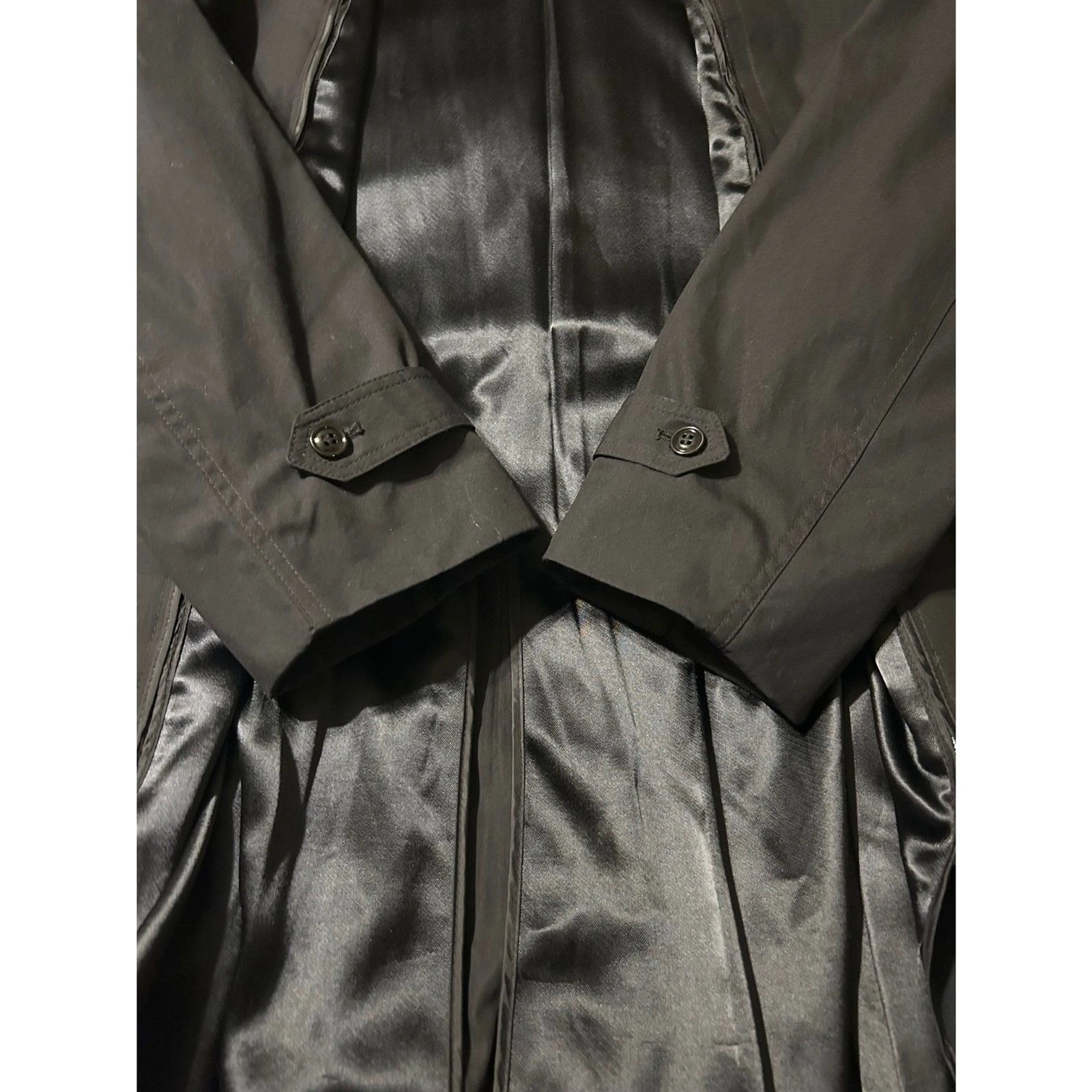 VTG 1993 Military Men’s DSCP All Weather Trench Coat Black 46XL W LINER Complete image 8