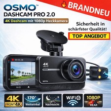 Osmo™ Dashcam Pro 2.0 4K Dashcam mit 1080p Heckkamera WiFi Weitwinkel Nachtsicht