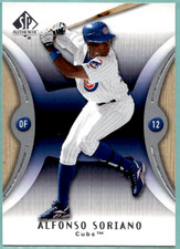 ALFONSO SORIANO 5 CARD LOT 2001 TOPPS, 2002 BOWMAN, 2005 TOTAL, 07 SP, 13 GYPSY