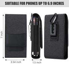For Samsung S21 FE S21 S21 Ultra Dual Phone Pouch Belt Clip Holster Case Cover