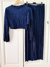 🌹Women’s  navy blue short body 2 pc co ord set one size new without tag