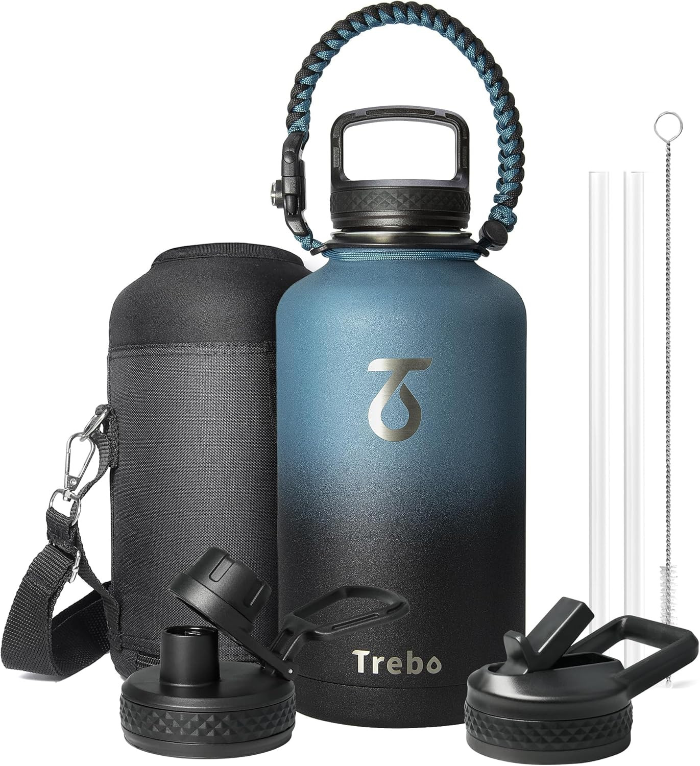 64oz With Paracord Handle, Half Gallon Large Vacuum Triple W