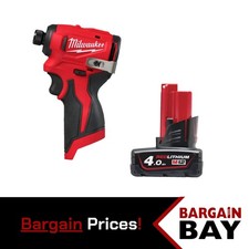Milwaukee M12BLIDRC-0 M12 12V Cordless Brushless Impact Driver + 4ah Battery
