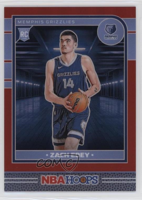 2024-25 Panini NBA Hoops Rookies Premium Red Prizm /99 Zach Edey #239 pe8