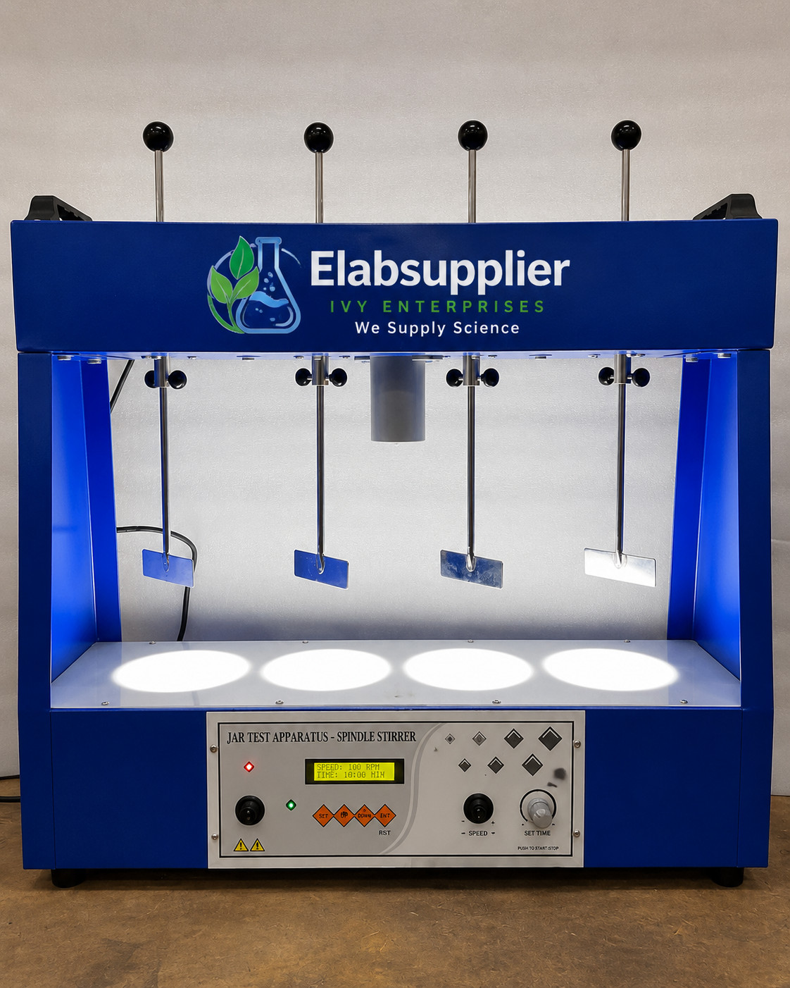 Digital 4 Jar Testing Apparatus Water Testing Flocculation Lab Equipment 220V