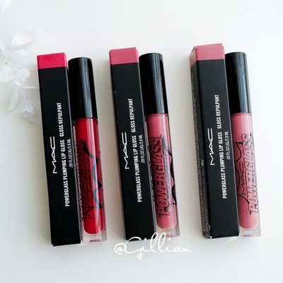 MAC POWERGLASS PLUMPING LIP GLOSS ~ .09 OZ/ 2.8ML FULL SIZE RARE HTF NIB CHOOSE~
