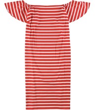 Ralph Lauren Womens Striped Shirt Dress, Red, Small