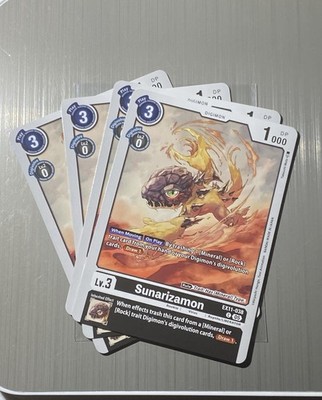 Digimon TCG EX11-038 Dawn of Liberator Sunarizamon x4 Playset