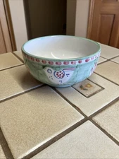 SOLIMENE VIETRI CAMPAGNA CHICKEN HTF GREEN ONE CEREAL BOWL 5-1/4" ITALY