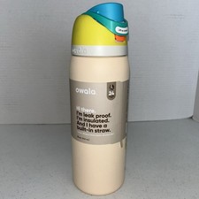 Owala 32 oz FreeSip Stainless Steel Water Bottle Sandy Shores New Read