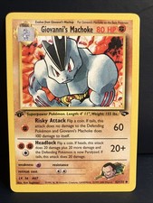 Pokemon Card Giovanni's Machoke 42/132 Gym Challenge 1st Edition on eBay