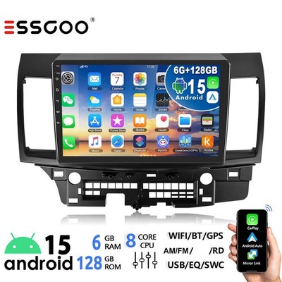 10.1'' Android 15 Autoradio Carplay Für Mitsubishi Lancer 08-2012 GPS Navi 6+128G
