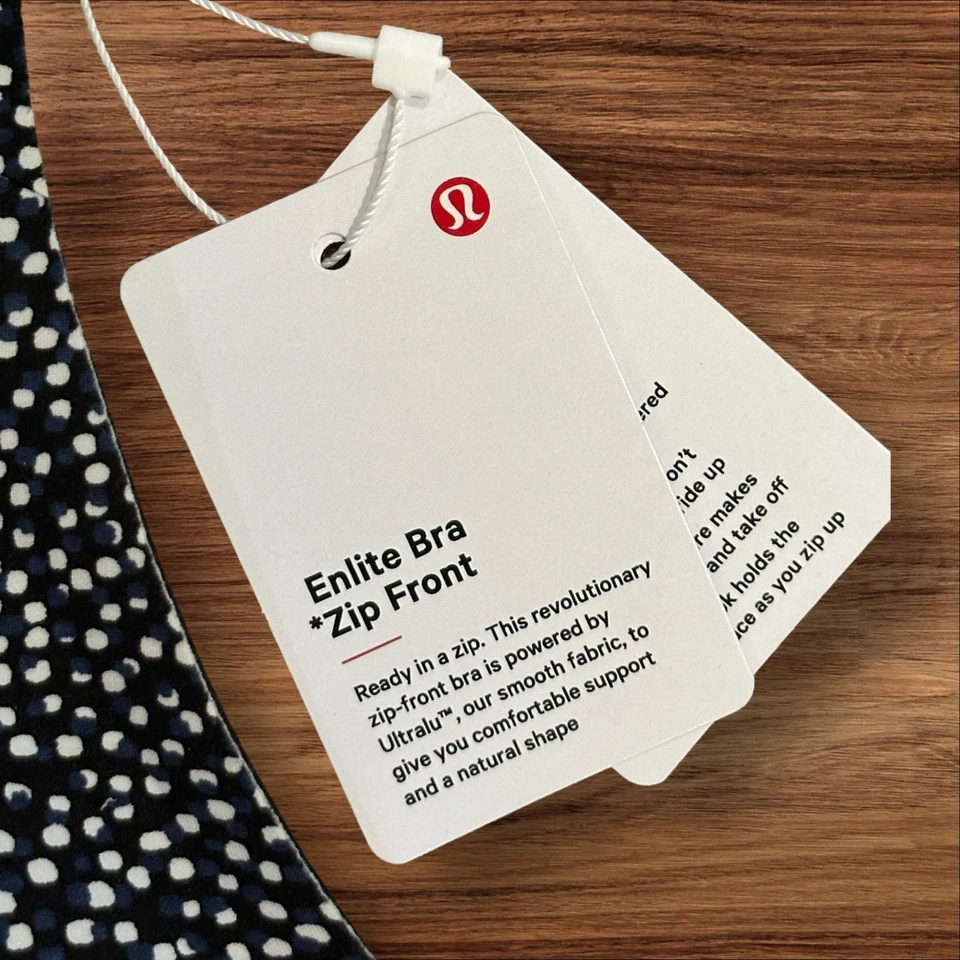 Nuevo con etiquetas Sujetador Lululemon Enlite Cremallera Frontal DBDM - Talla 34 DD Precio de venta sugerido por el fabricante $108 Foto 3 de 4