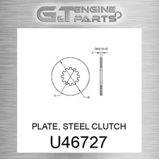 U46727 PLATE, STEEL CLUTCH fits JOHN DEERE (Surplus Open Box)
