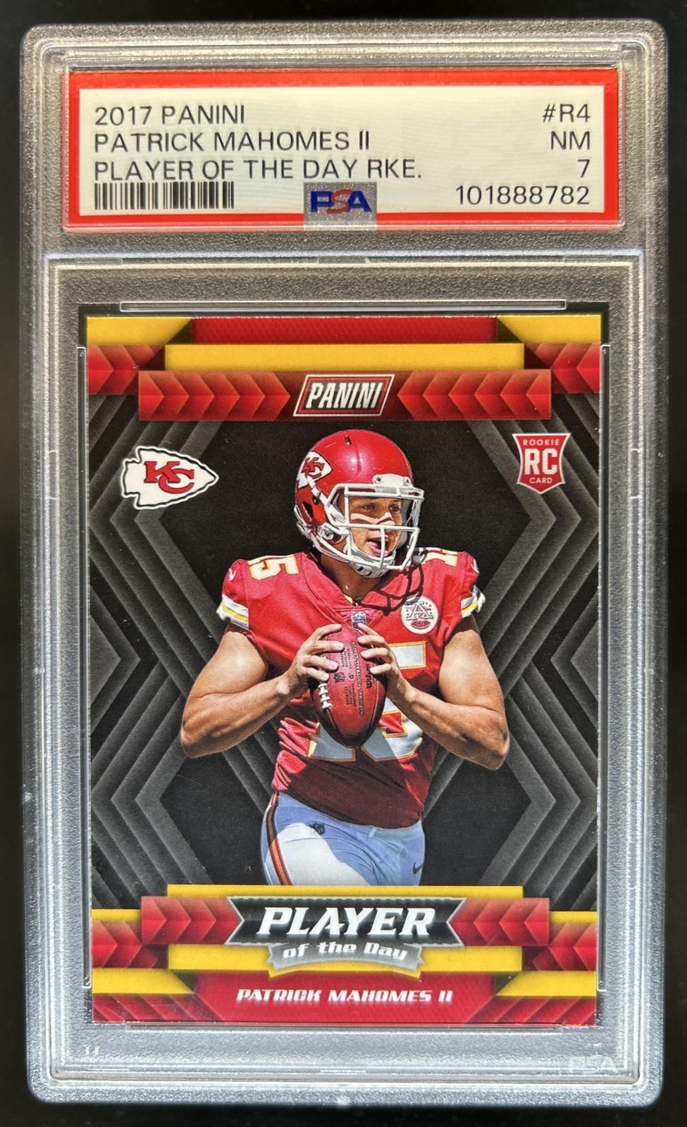 2017 Panini Player of the Day Patrick Mahomes II Rookies RC #R4 Chiefs PSA 7