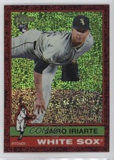 2025 Topps Heritage Chrome Burgundy Sparkle Refractor Jairo Iriarte #385 1hy9