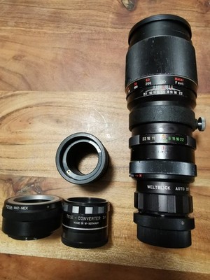 VIVITAR 300/600mm SUPER TELE Mit Teleconverter und Sony-Adapter Zubehörpaket