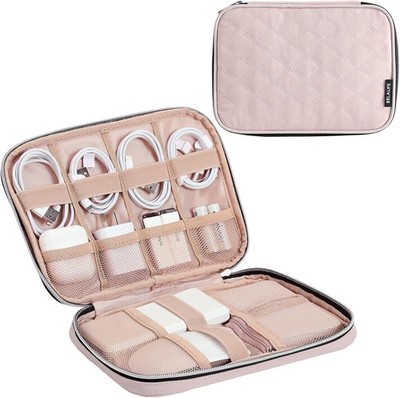 BELALIFE Portable Travel Cable Organizer Bag Pink