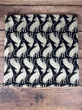 Anthropologie Feline Velvet Throw Pillow Case Cecily Jaguar Cat.