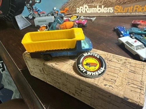 Vintage 1969 Hot Wheels Redline Diecast 1/64 Blue Heavyweights Dump Truck HK VGC