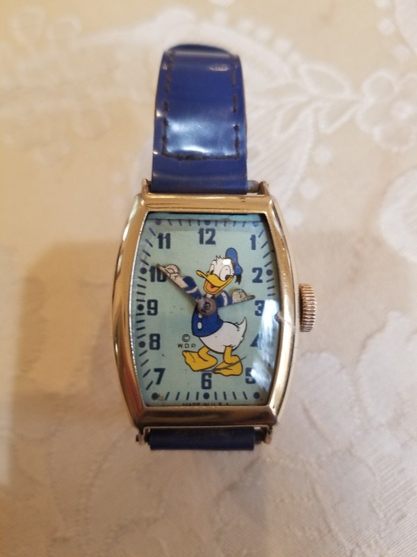 VINTAGE DONALD DUCK DELUXE INGERSOLL / US TIME WATCH  VERY RARE
