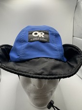 Vintage Outdoor Research Gore-Tex Hat XL USA Made Blue Wide Brim Rain Hat