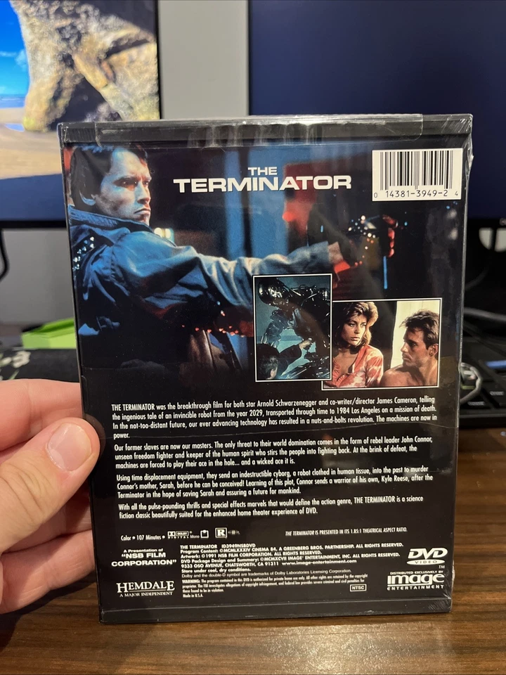 The Terminator NEW/SEALED DVD Schwarzenegger Original Hemdale Sci-Fi RARE + FREE - Image 2 of 3