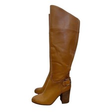 Vince Camuto Women's Brown/Cognac Leather Tall Heeled Sydney Boots Size 7M