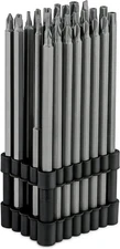 10224A 1/4" Extra Long Security Bit Set, 32 Piece Screwdriver For Drill, S2 S...