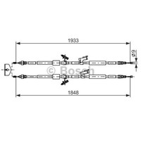 Bosch Handbremsseil Bremsseil Hinten Passend FüR Ford Kuga I Focus II Da_ HCP