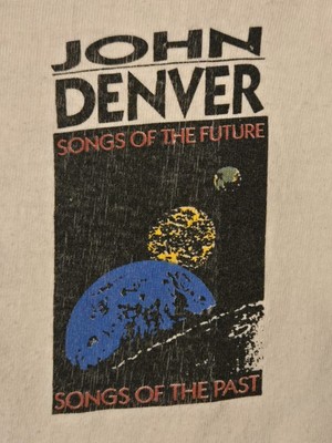 Vintage John Denver Songs of the Future Songs of the Past Tour T Shirt XL