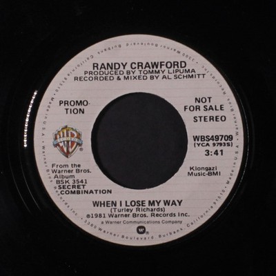 RANDY CRAWFORD: when i lose my way / mono WB 7'' Single 45 RPM