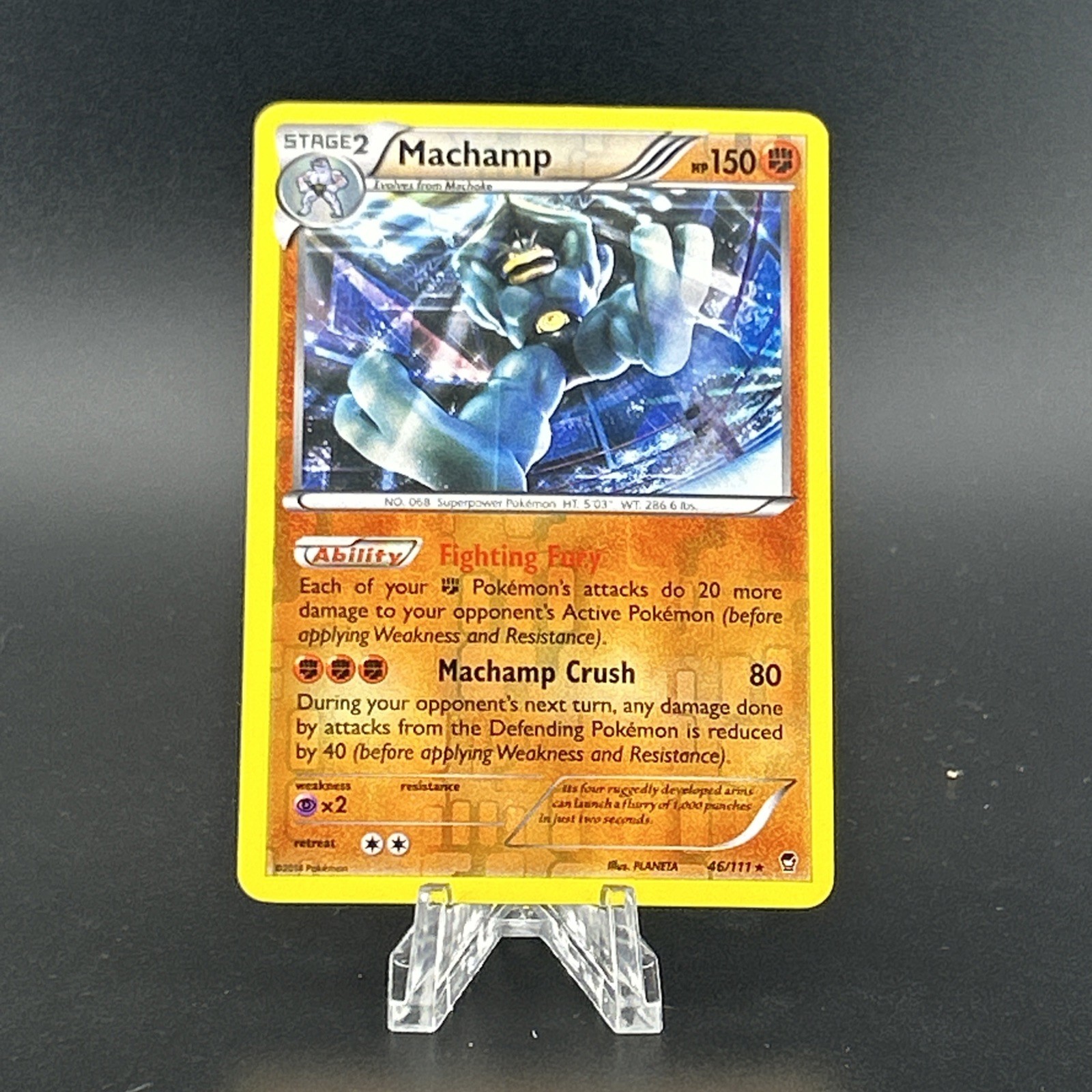 Machamp 46/111 XY - Furious Fists Reverse Holo LP Condition