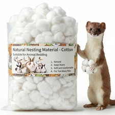 RAINFLOW 5OZ Natural Nesting Material - Bird Nesting Material,Cotton Animal H...
