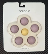 Mushie Flower Press Toy Non Toxic Soft Lilac 10 Months+ #MDT-1002