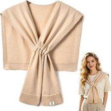 Women'S Fashion Knitted Shawl - Khaki Sweater Shawl for Air