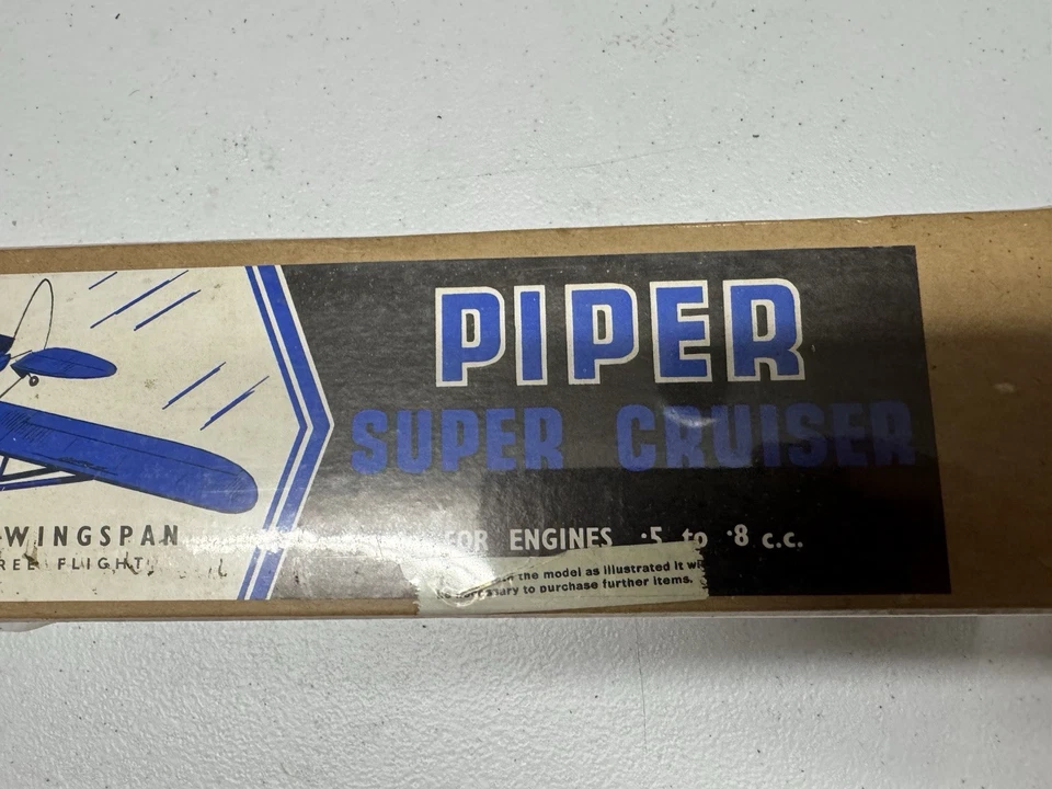 Rare Factory Sealed Vintage Keil Kraft Super Scale 40” WS Piper Super Cruiser FF - Image 3 of 4