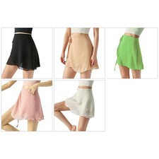 Ballet Wrap Skirt with Adjustable Tie Waist for Dancers and Gymnasts Over Scarf