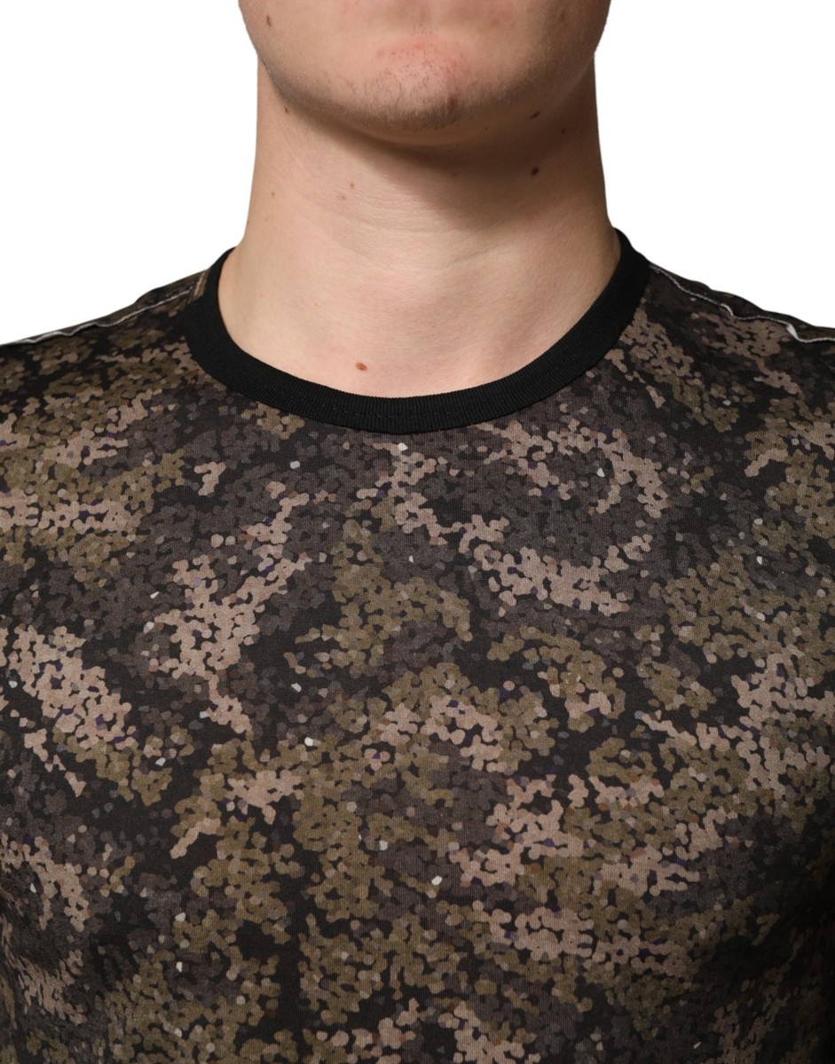 DOLCE & GABBANA T-shirt Multicolor Camouflage Long Sleeves IT44