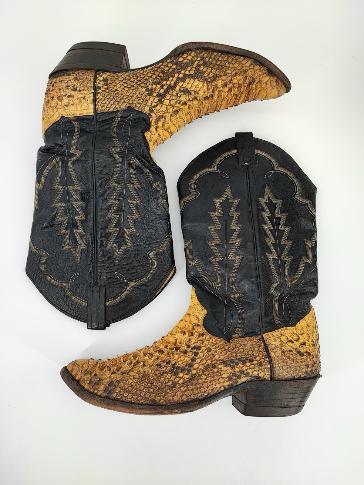 Panhandle Men's Genuine Python Snakeskin Black Co… - image 6