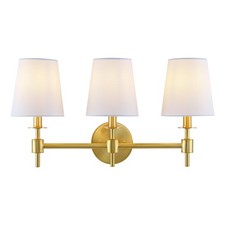 SAFAVIEH Lighting - Davielle 3-Light 21-Inch Wall 7" W x 21" D x 11" H, Brass