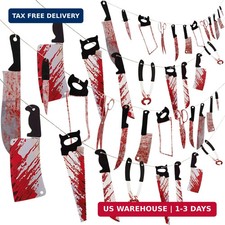 4PCS Halloween Decorations Bloody Banners: Horror Party Garland Decor