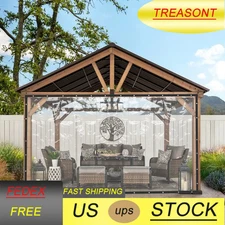 8*20FT Heavy Duty Industrial Commercial PVC Vinyl Clear Curtain Walls Waterproof