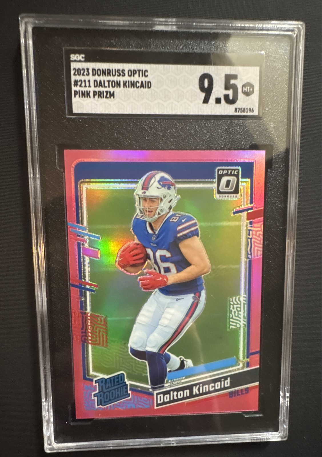 2023 Panini Donruss Optic - Rated Rookie Dalton Kincaid #211 Pink Prizm (RC)